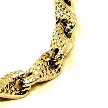 Load image into Gallery viewer, 18K YELLOW GOLD BRACELET, BIG ROUNDED DIAMOND CUT INFINITY ALTERNATE DROPS 7 MM

