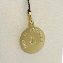 Load image into Gallery viewer, solid 18k yellow gold Jesus Christ Redeemer small 11mm medal, pendant, very detailed.

