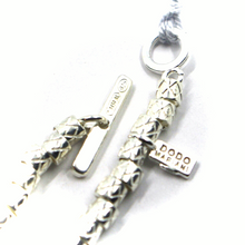 Load image into Gallery viewer, 925 STERLING SILVER TUBES CUBES BRACELET, 9K YELLOW GOLD 10mm HEDGEHOG PENDANT.
