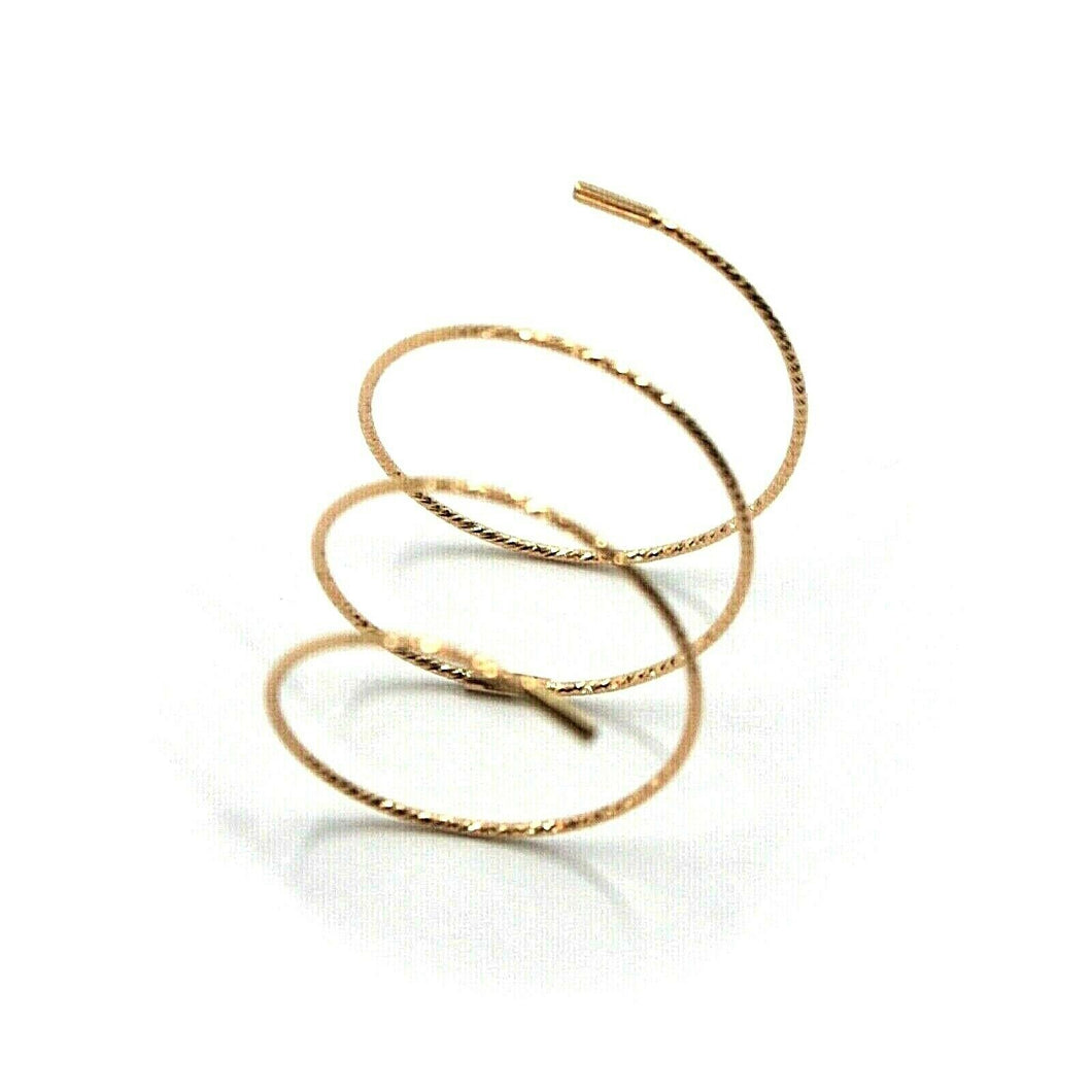 18K ROSE GOLD MAGICWIRE LONG HALF PHALANX RING, ELASTIC WORKED WIRE, SNAKE