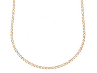18K ROSE WHITE GOLD SOLID CHAIN NECKLACE SMALL 1.5mm FLAT OVAL MARINER 20