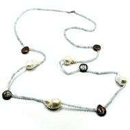 18k white gold long 35