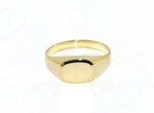 Load image into Gallery viewer, 18k yellow gold band man ring rectangular engravable bright smooth made in Italy
