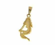 Load image into Gallery viewer, solid 18k yellow gold zodiac sign pendant, zodiacal charm, virgo made in Italy.
