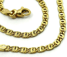Load image into Gallery viewer, 18K YELLOW GOLD BRACELET WAVY TYGER EYE LINKS 2.8mm, 0.11&quot; LENGTH 21cm, 8.3&quot;
