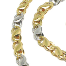 Load image into Gallery viewer, 18K YELLOW WHITE GOLD CHAIN, INFINITE ROUNDED LINK, 20 INCHES, ITALY MADE.
