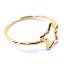 Load image into Gallery viewer, SOLID 18K ROSE GOLD STAR RING, 10mm DIAMETER STAR CENTRAL, MADE IN ITALY.
