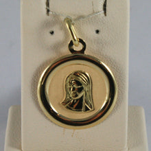 Load image into Gallery viewer, SOLID 18K YELLOW GOLD MEDAL PENDANT,VIRGIN MARY MADONNA, LENGTH 1,06 IN.
