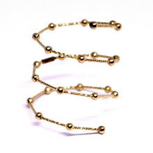 Load image into Gallery viewer, 18k rose gold magicwire long finger ring, elastic worked wire, spheres, snake.
