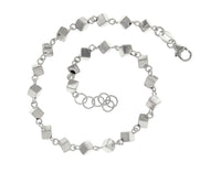 18k white gold bracelet, 19cm 7.5