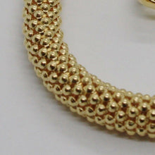 Load image into Gallery viewer, 18k yellow gold bracelet, 18.5 cm, 7.3 inches, basket weave tube, popcorn 5 mm.
