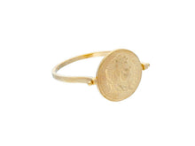 Load image into Gallery viewer, 18K YELLOW GOLD RING, ROMAN COIN, ROMAN EMPEROR HADRIANUS AUGUSTUS MADE IN ITALY
