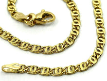Load image into Gallery viewer, 18K YELLOW GOLD CHAIN WAVY TIGER EYE LINKS 2.8mm, 0.11&quot; LENGTH 50cm, 19.7&quot;.
