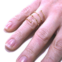 Load image into Gallery viewer, 18k rose gold magicwire long finger ring, elastic worked wire, spheres, snake
