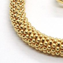 Load image into Gallery viewer, 18k yellow gold basket rounded big 5mm tubular basket popcorn chain necklace 18&quot;.
