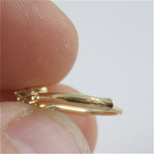 Load image into Gallery viewer, solid 18k yellow gold pendant leverback earrings with butterfly made in Italy.
