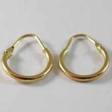 Load image into Gallery viewer, 18K YELLOW GOLD ROUND CIRCLE EARRINGS DIAMETER 10 MM WIDTH 1.7 MM, MADE IN ITALY
