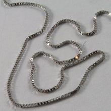 Load image into Gallery viewer, 18k white gold chain mini 0.8 mm venetian square link 23.60 inch. made in Italy.
