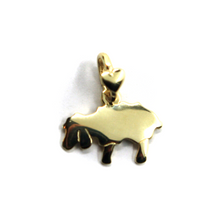 Load image into Gallery viewer, SOLID 9K YELLOW GOLD SMALL 10mm PENDANT FLAT SHEEP MADE IN ITALY BY DODO MARIANI.
