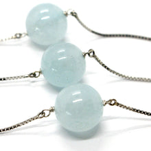 Load image into Gallery viewer, 18k white gold necklace venetian chain faceted drop citrine &amp; big aquamarine.
