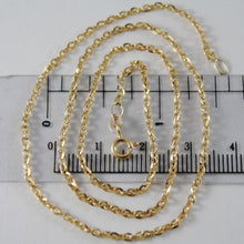 Load image into Gallery viewer, 18K YELLOW GOLD CHAIN MINI 2 MM ROLO OVAL MIRROR LINK 19.70 INCHES MADE IN ITALY

