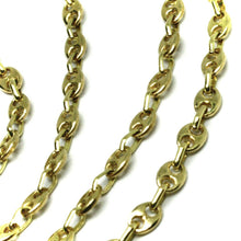 Load image into Gallery viewer, SOLID 18K YELLOW GOLD MARINER NAUTICAL CHAIN OVAL 3mm, 24&quot;, ITALY MADE, NECKLACE
