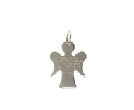18k white gold angel pendant, 