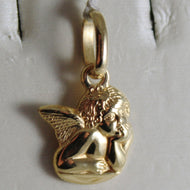 18K YELLOW GOLD PENDANT, LITTLE GUARDIAN ANGEL, ENGRAVING, MADE IN ITALY.