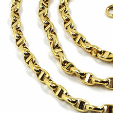 Load image into Gallery viewer, 9K YELLOW GOLD NAUTICAL MARINER CHAIN OVALS 3.5 MM THICKNESS, 20 INCHES, 50 CM.
