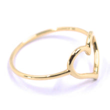 Load image into Gallery viewer, SOLID 18K ROSE GOLD HEART LOVE RING, 10mm DIAMETER HEART CENTRAL MADE IN ITALY.
