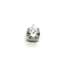 Load image into Gallery viewer, SOLID 18K WHITE GOLD 6mm ROUND 1.5 carats ZIRCONIA PENDANT, MADE IN ITALY.
