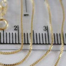 Load image into Gallery viewer, 18K YELLOW GOLD CHAIN MINI 0.7 MM VENETIAN SQUARE LINK 23.62 INCH. MADE IN ITALY.
