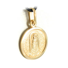 Load image into Gallery viewer, SOLID 18K YELLOW GOLD MADONNA OUR LADY OF LORETO PATRON AVIATION MEDAL, 13 MM
