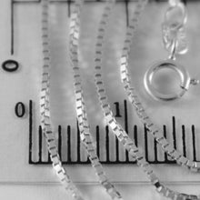 Load image into Gallery viewer, 18k white gold chain 1 mm venetian square link 19.68 inches, made in Italy.
