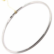 18k white gold bracelet, rigid, bangle, 2 mm thickness, smooth, made in Italy.