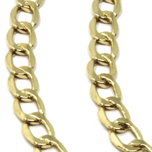Load image into Gallery viewer, 9K GOLD GOURMETTE CUBAN CURB LINKS FLAT BRACELET 4mm, 21cm, 8.3&quot;, BRIGHT.
