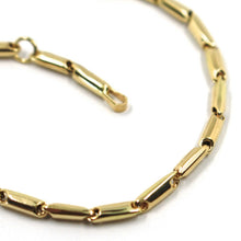 Load image into Gallery viewer, 18K YELLOW GOLD KIDS BRACELET ROUNDED ALTERNATE TUBE LINKS, length 16.5 cm 6.5&quot;
