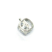 Load image into Gallery viewer, SOLID 18K WHITE GOLD 7mm ROUND 2.3 carats ZIRCONIA PENDANT.
