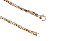 Load image into Gallery viewer, 18K ROSE GOLD BASKET ROUND TUBE POPCORN CHAIN, 2.8mm WIDTH, 18&quot;, ITALY MADE
