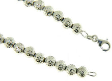 Load image into Gallery viewer, 18k white gold bracelet with finely worked spheres 5 mm balls made in Italy
