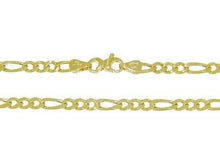 Load image into Gallery viewer, 18k gold figaro chain 2.5 mm width 20 in length alternate necklace made in Italy.
