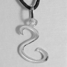 Load image into Gallery viewer, 18k white gold pendant charm initial letter S, made in Italy 0.9 inches, 23 mm.
