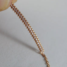 Load image into Gallery viewer, 18k rose pink gold bracelet 7.50, mini tennis &amp; zirconia 0.50 ct.

