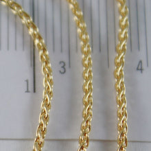 Load image into Gallery viewer, SOLID 18K YELLOW GOLD SPIGA WHEAT EAR CHAIN 16 INCHES, 1.5 MM, MADE IN ITALY.
