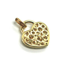 Load image into Gallery viewer, 18K YELLOW GOLD 16mm 0.63&quot; ROUNDED HEART, ZIRCONIA PENDANT
