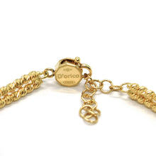 Load image into Gallery viewer, SOLID 18K YELLOW WHITE ROSE GOLD BRACELET, DOUBLE RAW DIAMOND CUT WORKED BALLS
