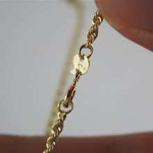Load image into Gallery viewer, 9K YELLOW GOLD ROPE CHAIN, 15.75, BRAID ROPE CORD, NECKLACE, MADE IN ITALY, 9K
