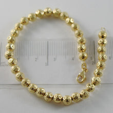 Load image into Gallery viewer, THREE 18K WHITE ROSE AND YELLOW GOLD BRACELET BRACELETS WITH BALLS MADE IN ITALY
