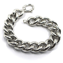 Load image into Gallery viewer, 18K WHITE GOLD BIG TUBULAR ROUNDED CUBAN CURB 15x18mm GOURMETTE OVAL BRACELET.
