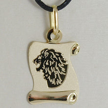 Load image into Gallery viewer, 18K YELLOW GOLD ZODIAC SIGN MEDAL, LEO, LION PARCHMENT ENGRAVABLE MADE IN ITALY
